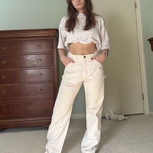 Dickies Women's Flare & Wide Leg Jeans - White